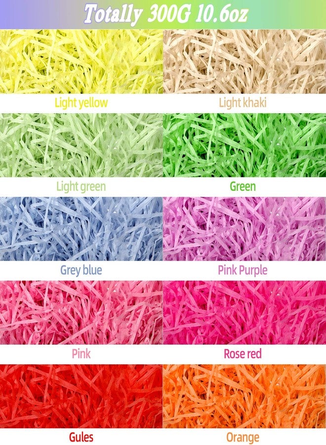 Zonon 10.6 Oz/ 300 g Easter Basket Grass Filler Paper Multicolor Stuffing Grass Bulk Shredded Tissue Easter Basket Gift Filler for Egg Stuffer Party Supplies DIY Candy Package(Multicolored) - Image 2